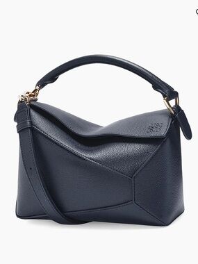 Loewe Navy Puzzle Mini Leather Crossbody Bag